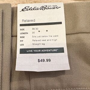 Eddie Bauer Relaxed Fit Chinos - Beige/Tan